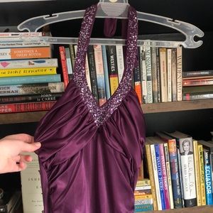 Beaded Halter Formal/Prom Dress